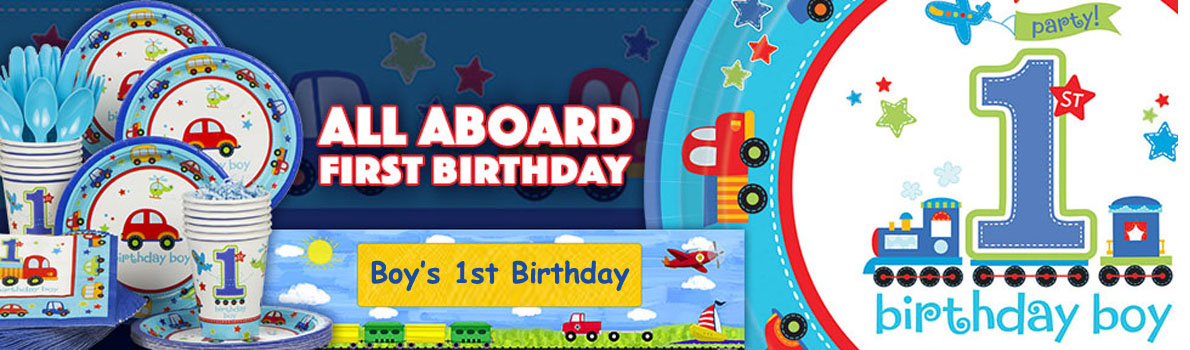 All Aboard 1st Birthday Lunch Napkins – 36ct